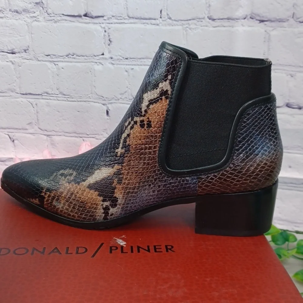 Donald J. Pliner Dyla Painted Snake Bootie NIB